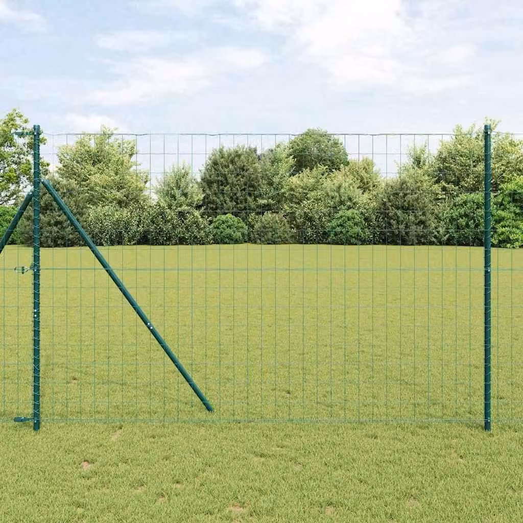 Maison Exclusive - Recinzione con Posto Verde 1,5 x 10 m Acciaio e PVC