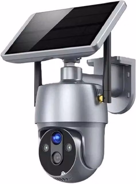 Telecamera di sicurezza Andowl Q-sx01 con pannello solare, Wi-Fi, rotazione 355°, audio bidirezionale, colore grigio – 1