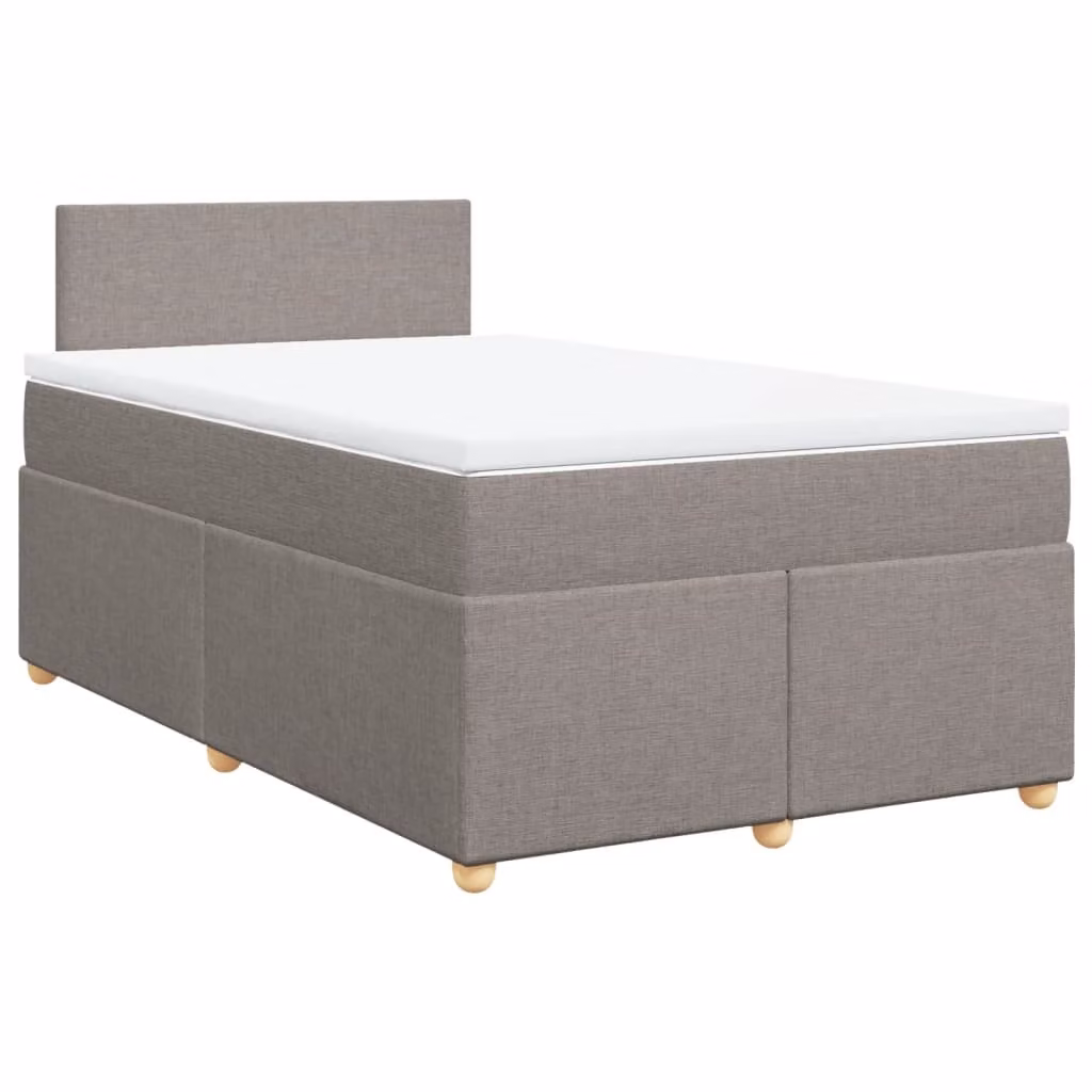 Giroletto a Molle con Materasso Tortora 120x200 cm in Tessuto