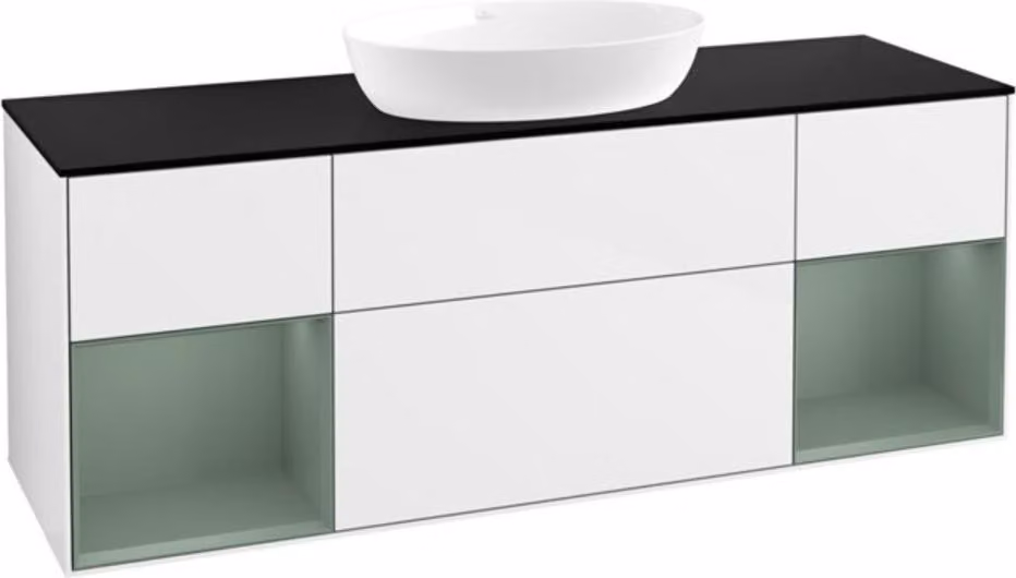 Mobiletto V&B Finion 160cm, Pl b m, Rg Ol m Lac, glo wh. Lac