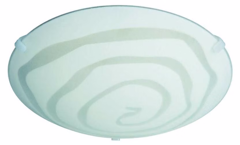 Lampada da parete/soffitto moderna a spirale, 1 attacco E27, 60 W, grigia