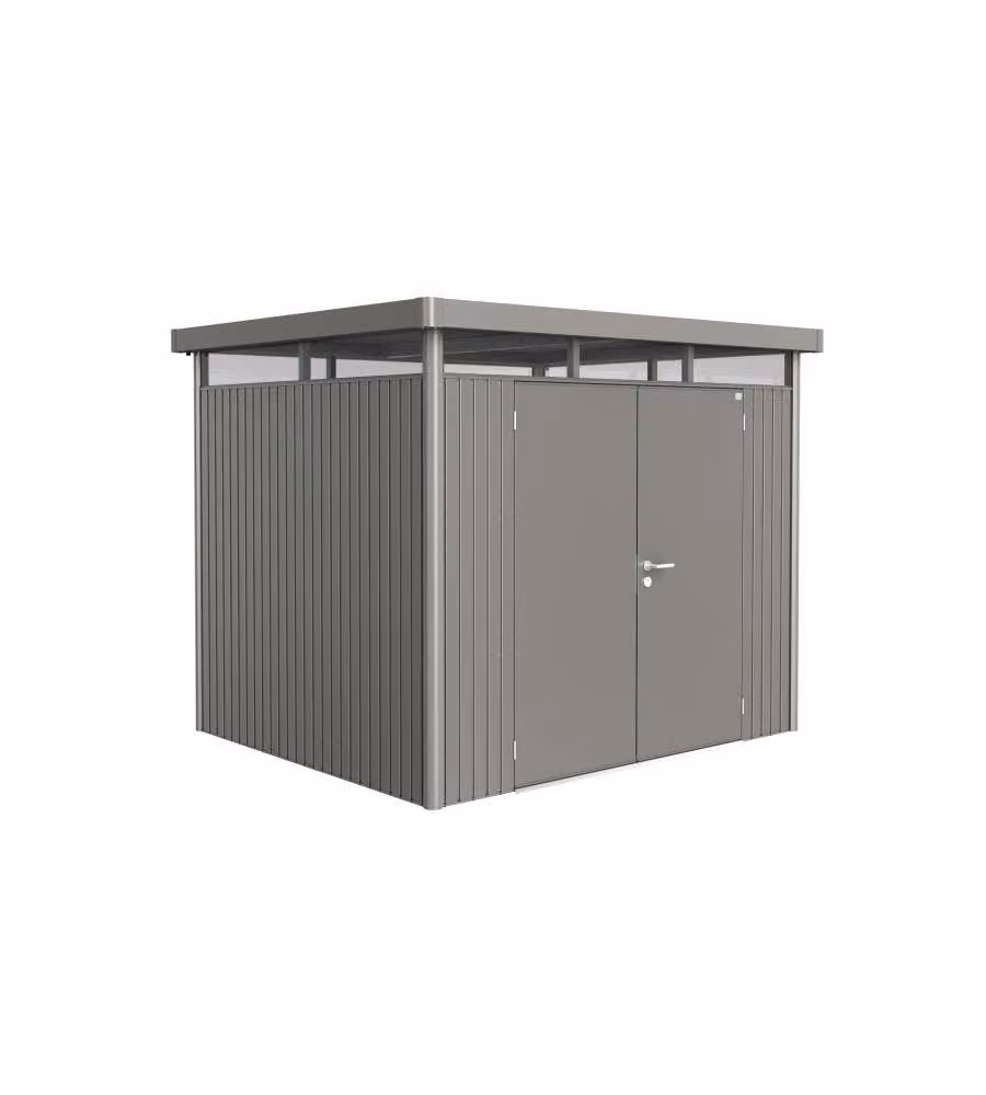 Casetta HighLine Misura H3 grigio quarzo metallizzato, porta a due battenti