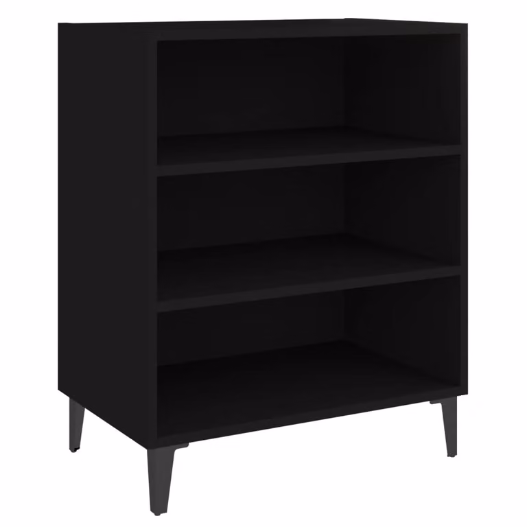 Credenza Nera 57x35x70 cm in Legno Multistrato
