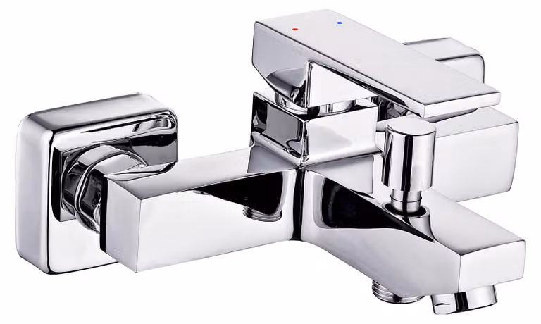 Rubinetto per termosifone, da montare a parete, con un foro, cromato, in ottone