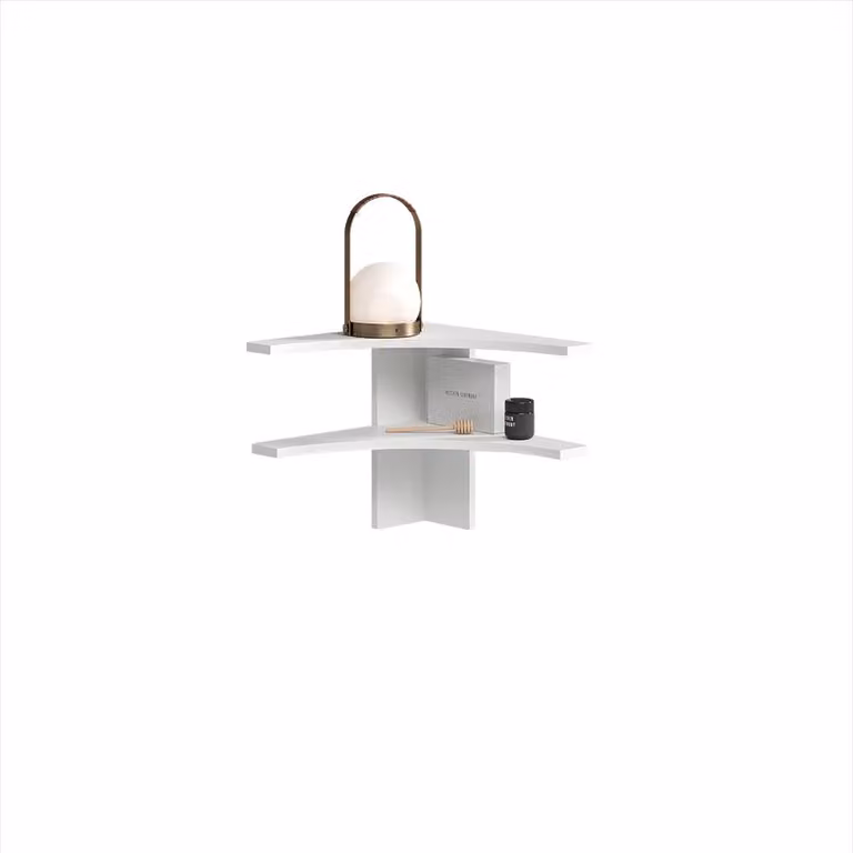 Libreria angolare da terra Livinity Tiberio Bianco 43.5 x 37 cm, Model 58754
