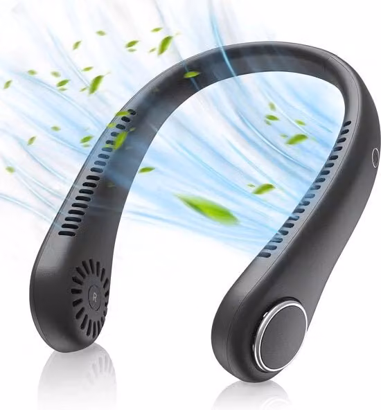 Ventilatore da collo portatile con 3 velocità - Ventilatore senza aria per donne attive