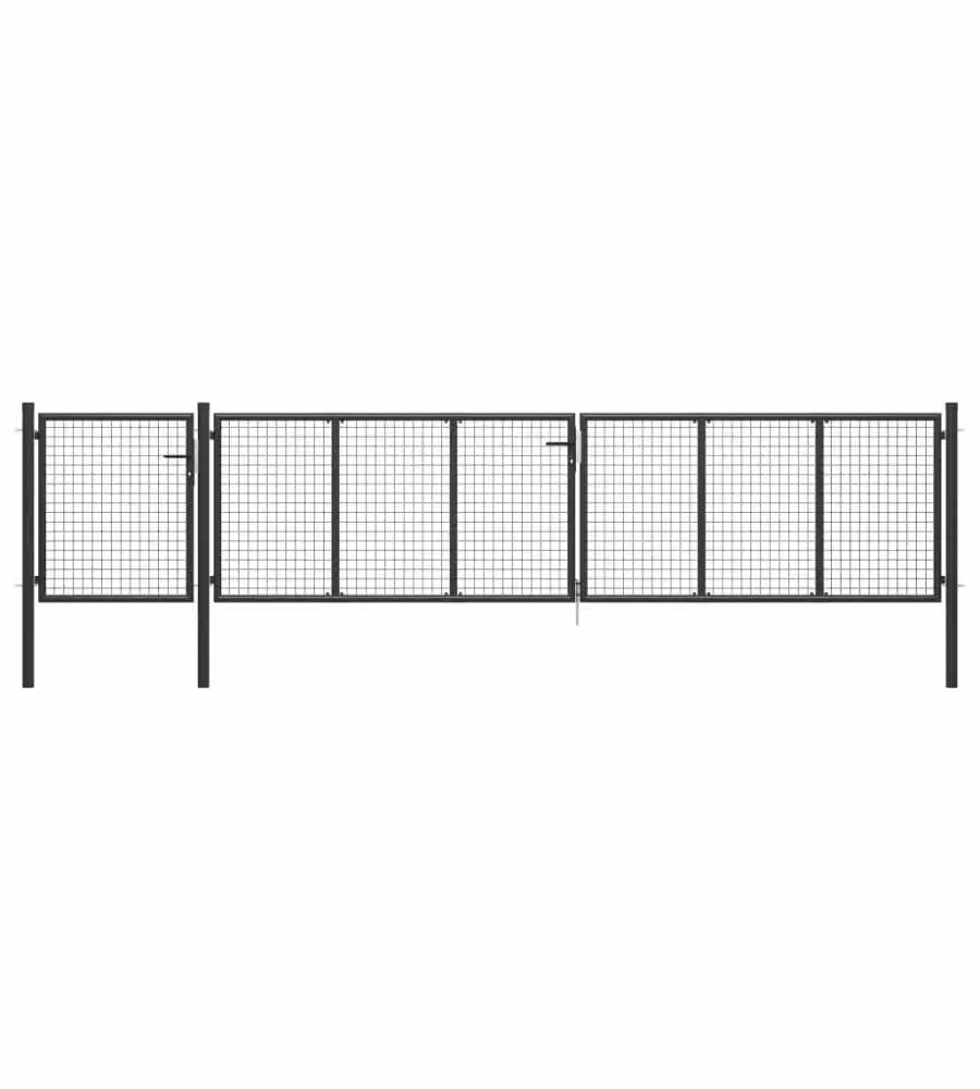 Cancello per Giardino in Acciaio 500x75 cm Antracite