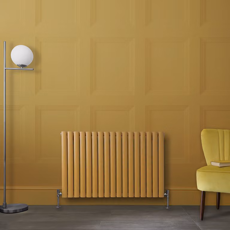 Radiatore di Design Orizzontale Giallo (Autumn Giallo) - 635mm x 1000mm - Pannello Doppio  - Revive