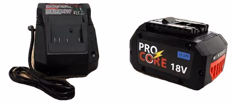 Batterie di ricambio, capacità 10,0 Ah, ampia compatibilità, caricabatterie 10,0 Ah x 1