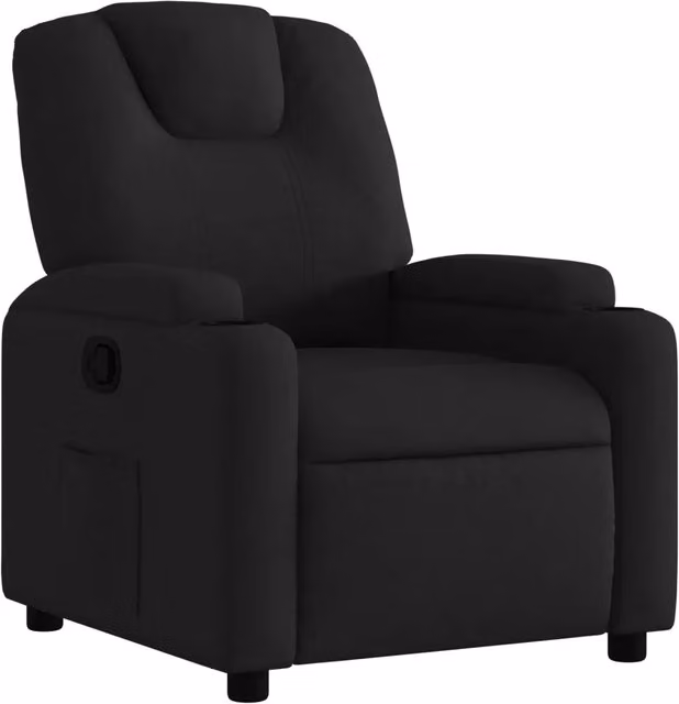 Poltrona | Sedia Relax Reclinabile in Tessuto Nero