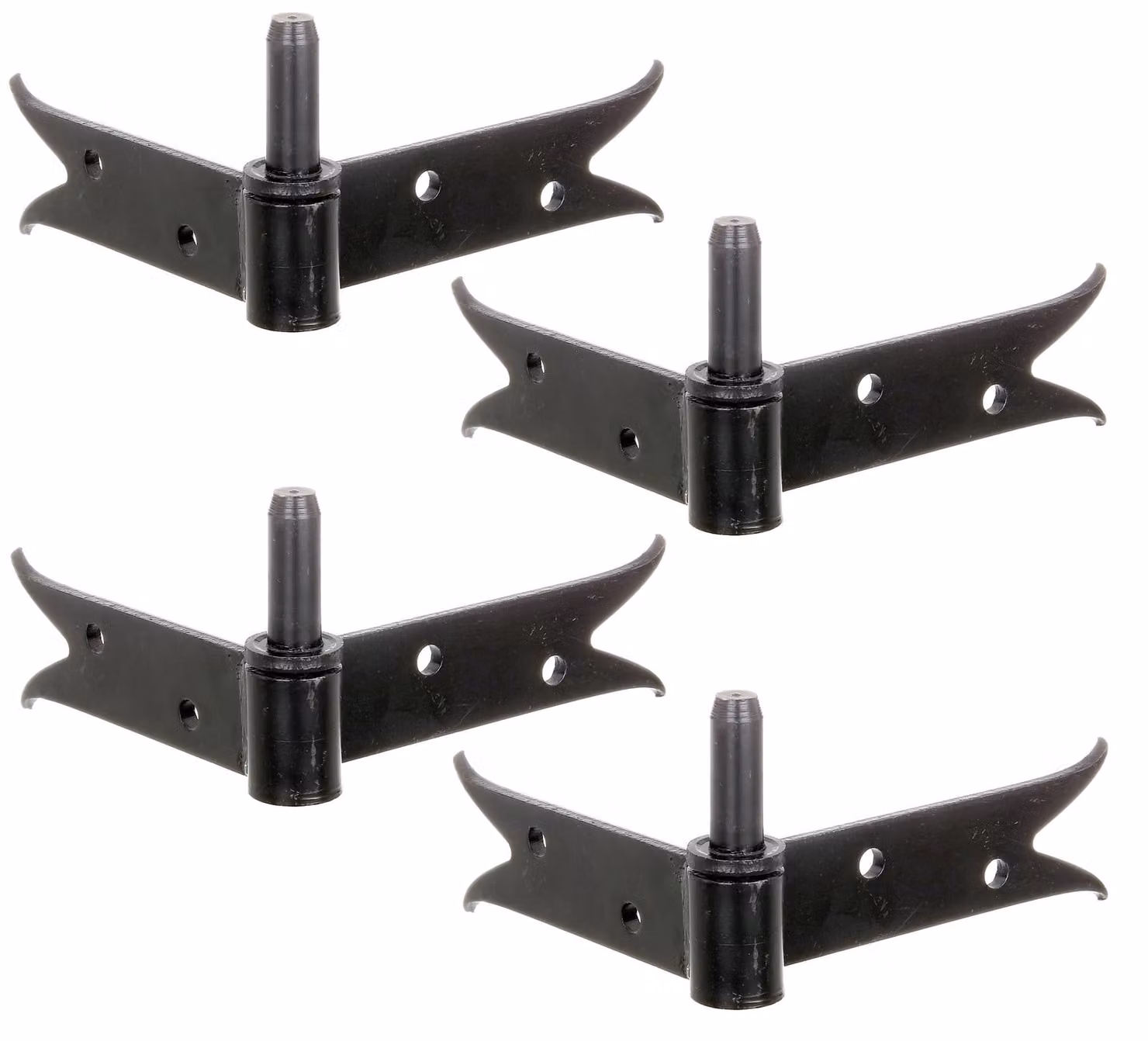 Alberts 863838 Cerniera angolare, da avvitare, nera, interasse Ø14 mm, piastra 140 x 120 mm, set da 4 pezzi