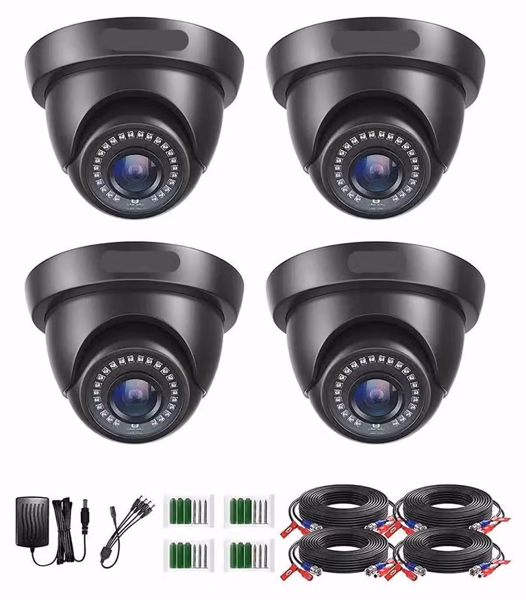 Sistema di videosorveglianza - Telecamere CCTV - 2MP HD - Telecamera 1080P - Per uso esterno, grado di protezione IP66 (resistente all'acqua)