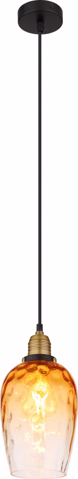Globo Lighting lampada a sospensione in metallo nero opaco, 1x E27