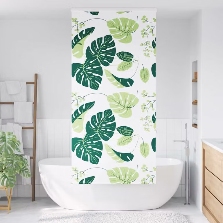 vidaXL Tenda a Rullo Doccia Cassonetto 90x240cm Larghezza Tessuto 86cm
