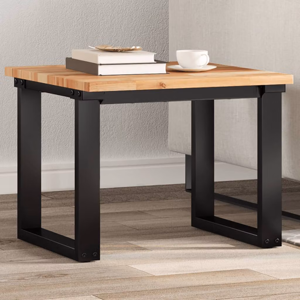 vidaXL Piano Tavolo Quadrato in Legno di Acacia Oliato, Marrone, L/P/H: 50 x 50 x 2 cm