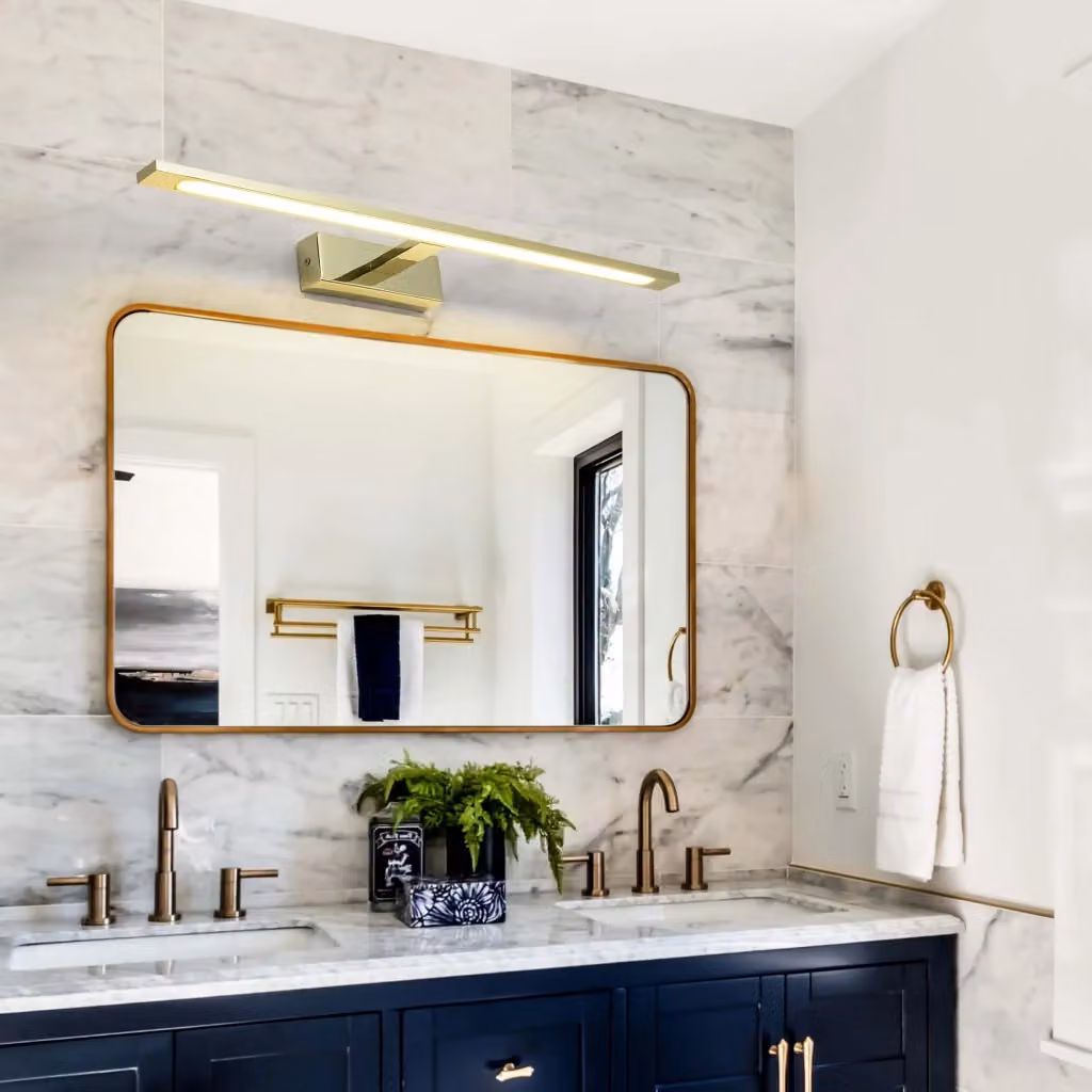 Applique LED Isla Grande Light Prestige oro/ottone, 20W, 4000K, IP44 per bagno – 2