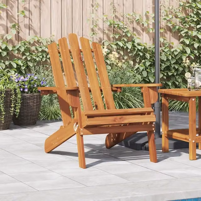 Sedia da Giardino Adirondack in Legno Massello di Acacia 316830