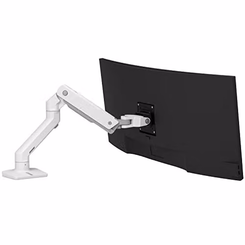 Ergotron - Braccio HX da scrivania per monitor VESA pesanti, ultrawide/piatti fino a 49 pollice, 9,1-19,1kg - Snodo standard, Nero opaco (45-475-216)