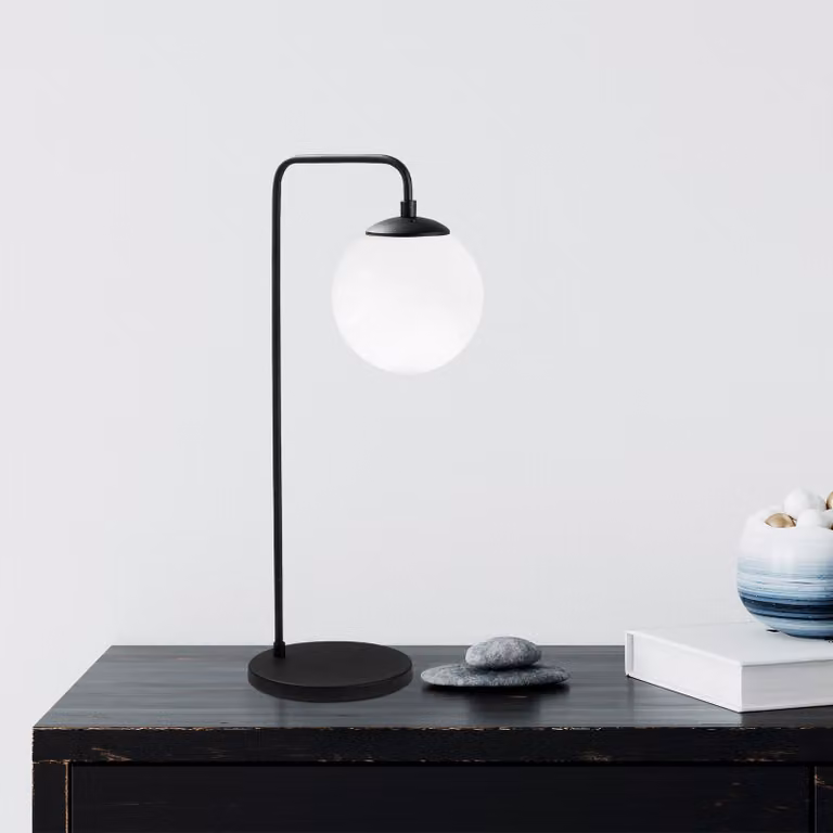 Opviq, Viran - 10985-US, Lampada da scrivania, CORPO IN METALLO, nero, 55 x 17 x 25 cm