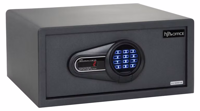 Kluis elettronica con serratura a combinazione - Capacità: 25,5 litri - Realizzata in acciaio massiccio - Colore: nero