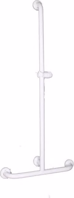 Goman maniglia inox con saliscendi doccia senza doccino e flessibile bianco