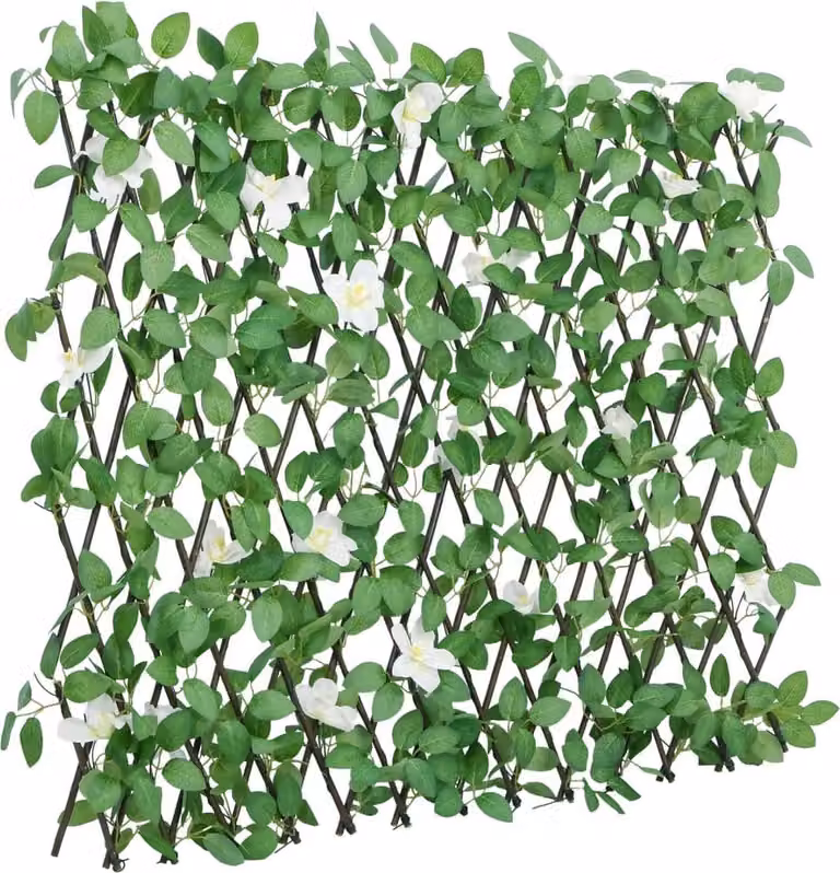 Maison Exclusive - Griglia decorativa con edera artificiale, espandibile, colore verde, 180x60 cm