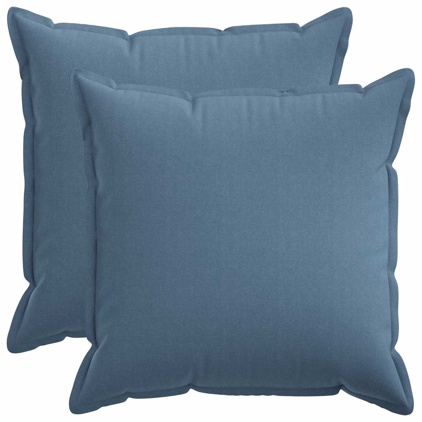 Set di 2 cuscini quadrati vidaXL HOUTEN in lino blu jeans con fodera lavabile