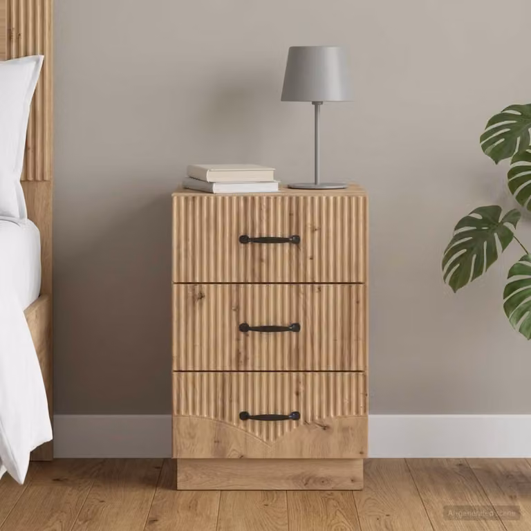 Armadio da Notte Moderno vidaXL in Legno Rovere, L 43 cm x P 41 cm x H 63,5 cm