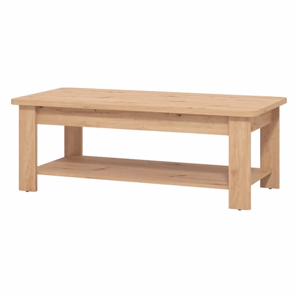 Tavolino da salotto Pella DMORA in legno marrone rovere nodi, L: 126 cm, P: 60 cm, H: 45 cm – 2