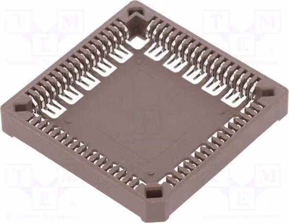 2x Zoccolo: PLCC in bronzo fosforoso, 1A. Zoccolo PLCC stagnato, con 68 pin