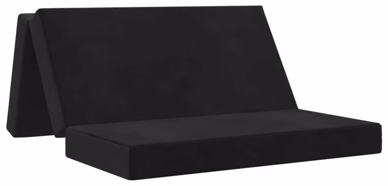 Divano Letto Pieghevole 160 x 67 x 45 cm Nero