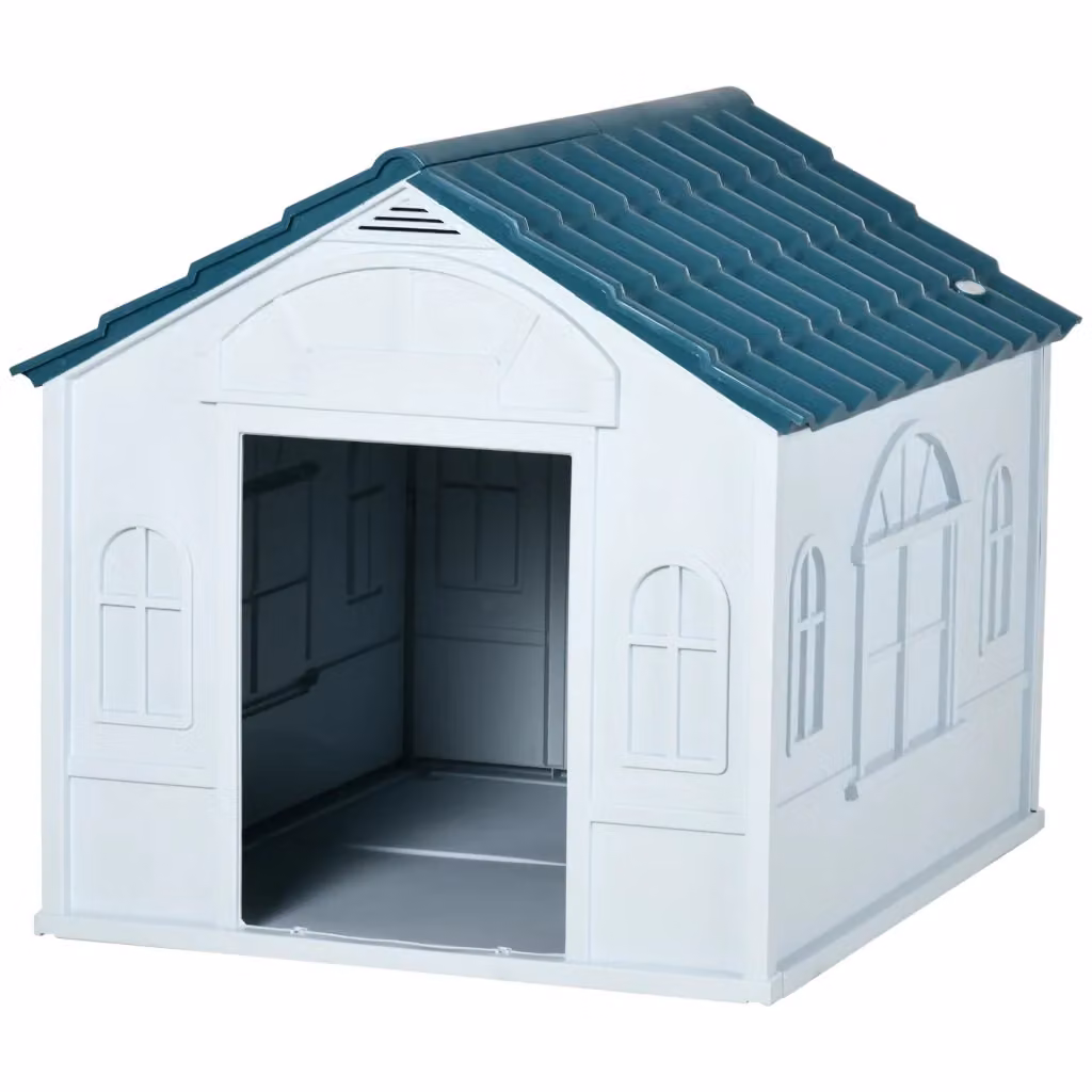 Cuccia per cani di taglia media e grande DESIGN IN impermeabile in plastica blu L: 84.2 cm, P: 98.2 cm, H: 82 cm – 2
