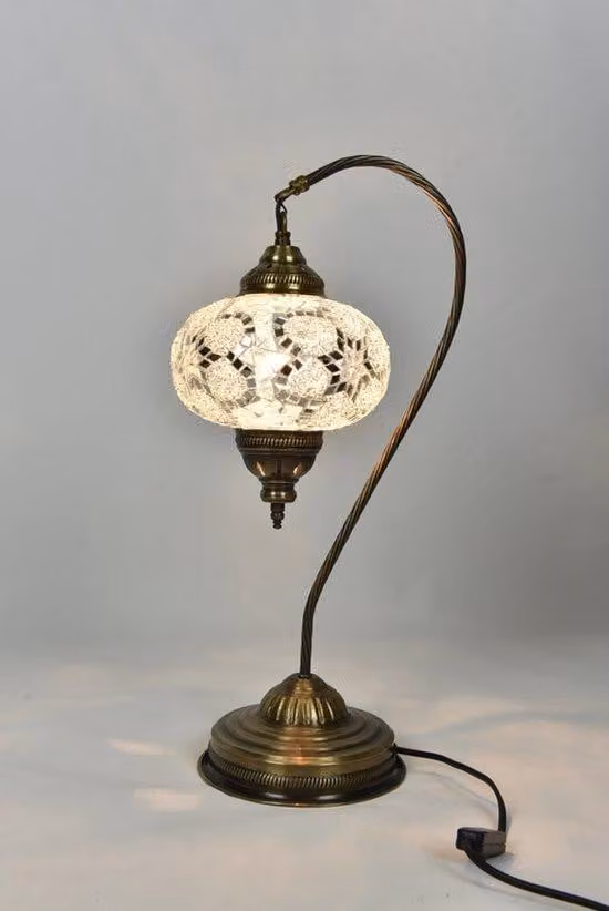 Lampada da notte turca fatta a mano, lampada orientale trasparente a forma di fata
