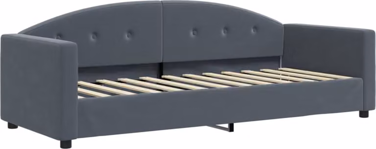 Letto da Giorno Grigio Scuro 80x200 cm in Velluto