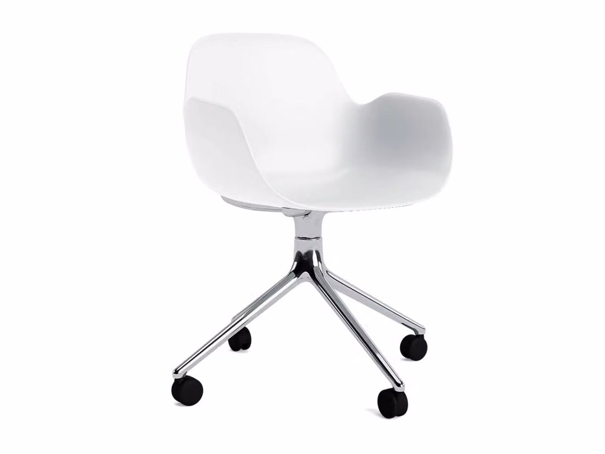 Form Poltroncina Girevole 4 ruote - Alluminio