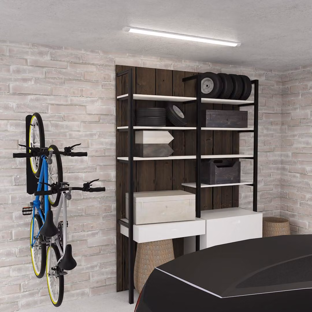 Plafoneia a strisce colore neutro LED 27W bianco allungato 90cm IP20 per garage officina BATTEN Eko-Light