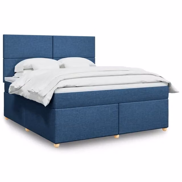 Letto Ibrido con Materasso e Struttura in Legno di Pino vidaXL, Blu e Bianco, L/P: 180 x 200 cm – 1