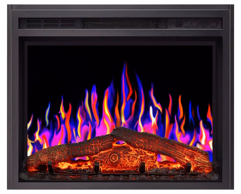 Camino elettrico da parete - 1800W - 61,2 cm - Metallo