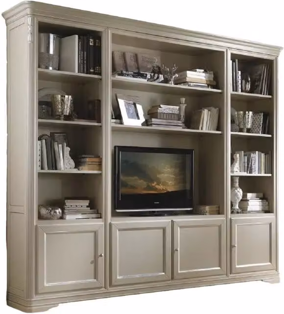 Libreria porta TV classica in legno Mobili 2G L/P/H: 257 x 48 x 225 cm – 5