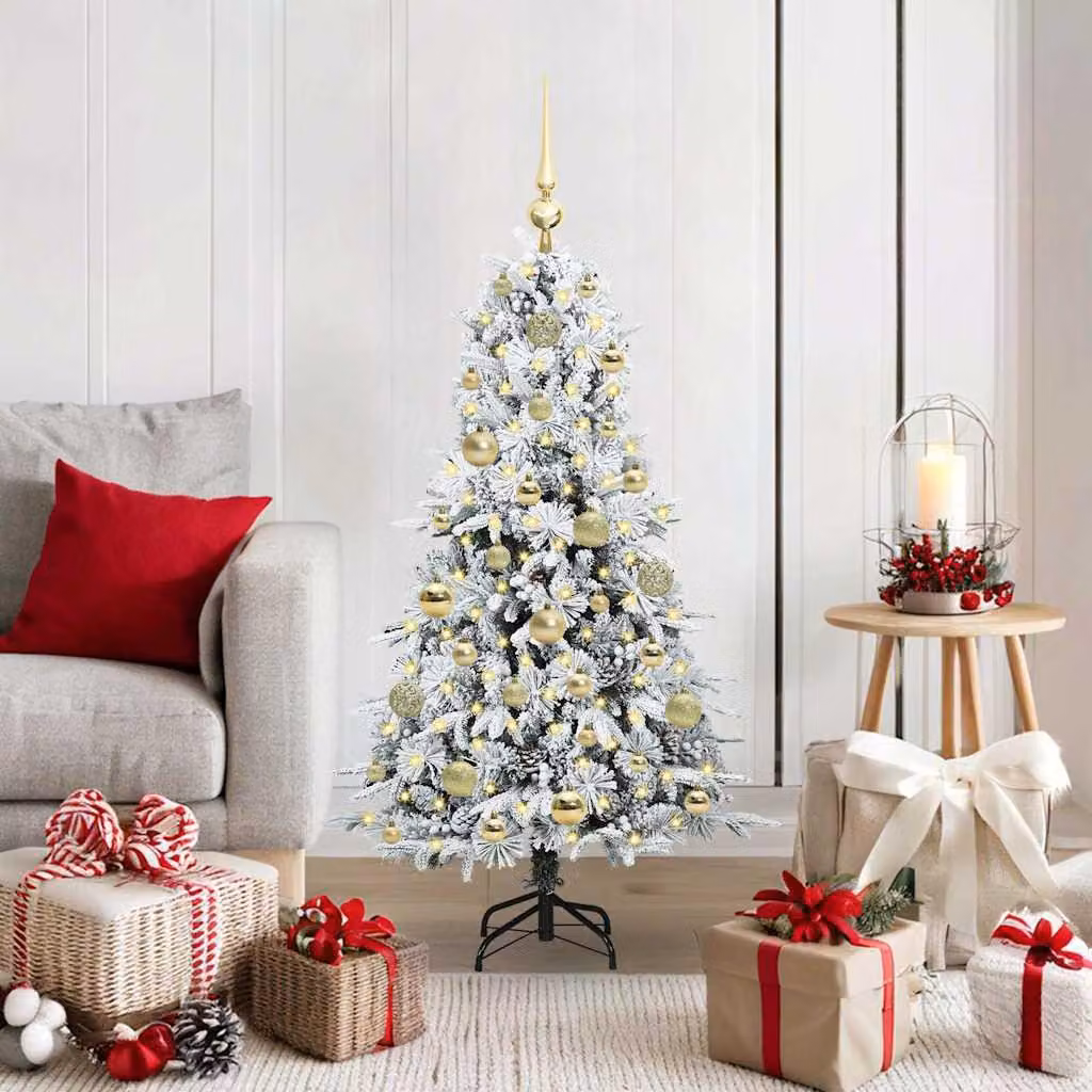Maison Exclusive - Albero di Natale artificiale pieghevole, bianco, 120 cm, in PE e PVC