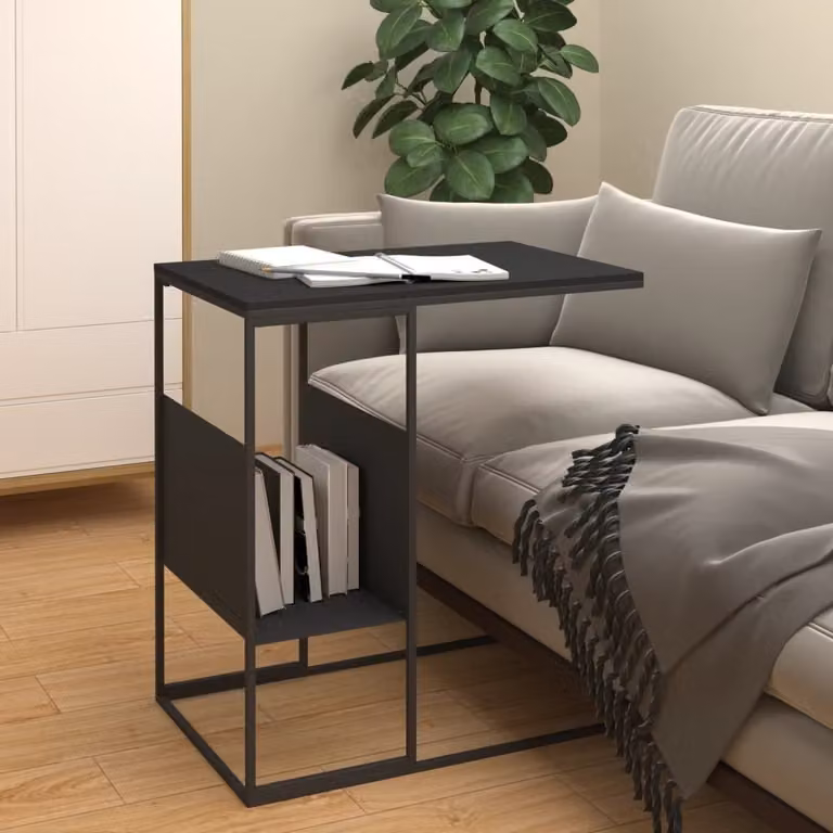 Maison Exclusive - Tavolino nero 55x36x59,5 cm Materiale ligneo