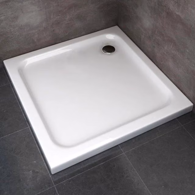 Piatto doccia quadrato Selene LANERI bianco L/P/H: 90 x 90 x 5 cm – 1