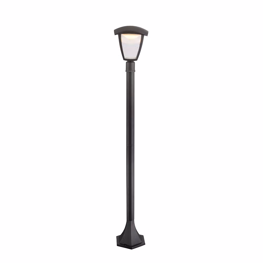 Lampada da terra per esterni a LED, lanterna, alluminio, nero, H 110 cm