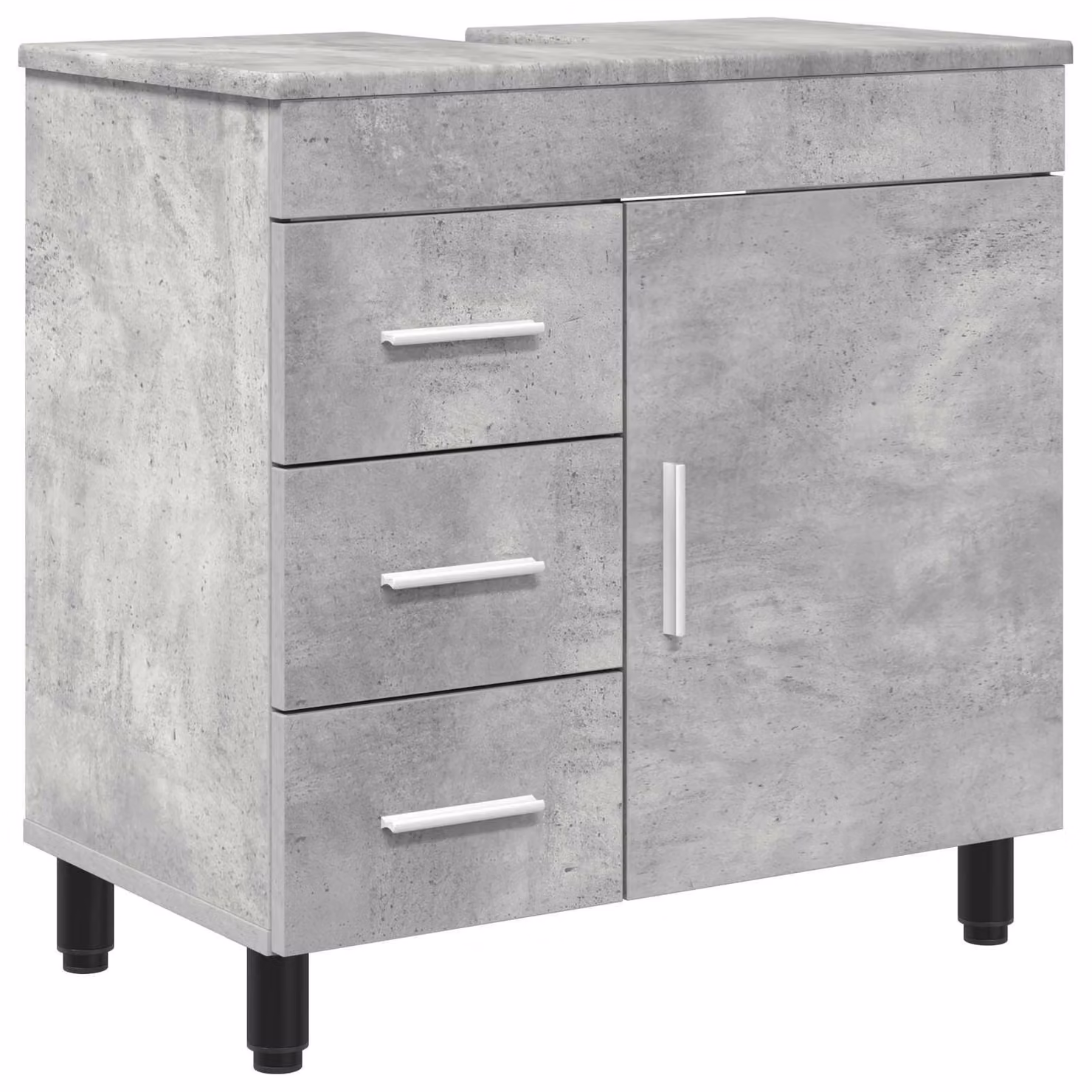 Mobiletto da bagno Grigio Cemento 60 x 35 x 60 cm