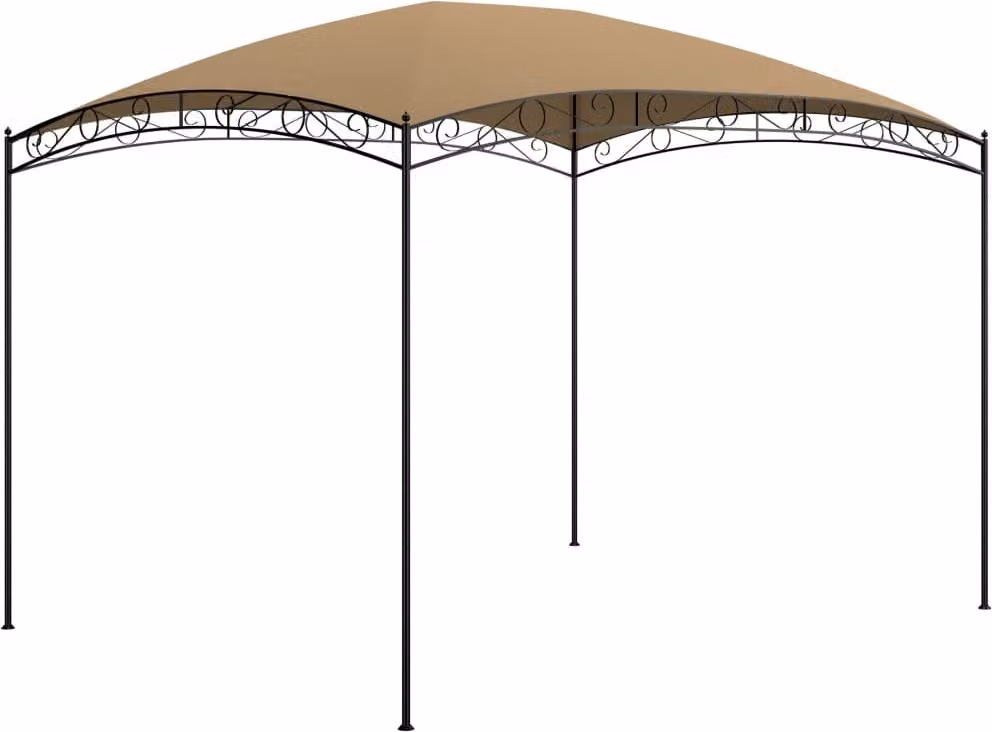 The Living Store Gazebo 3x4x2,65 m Taupe 180 g/m²