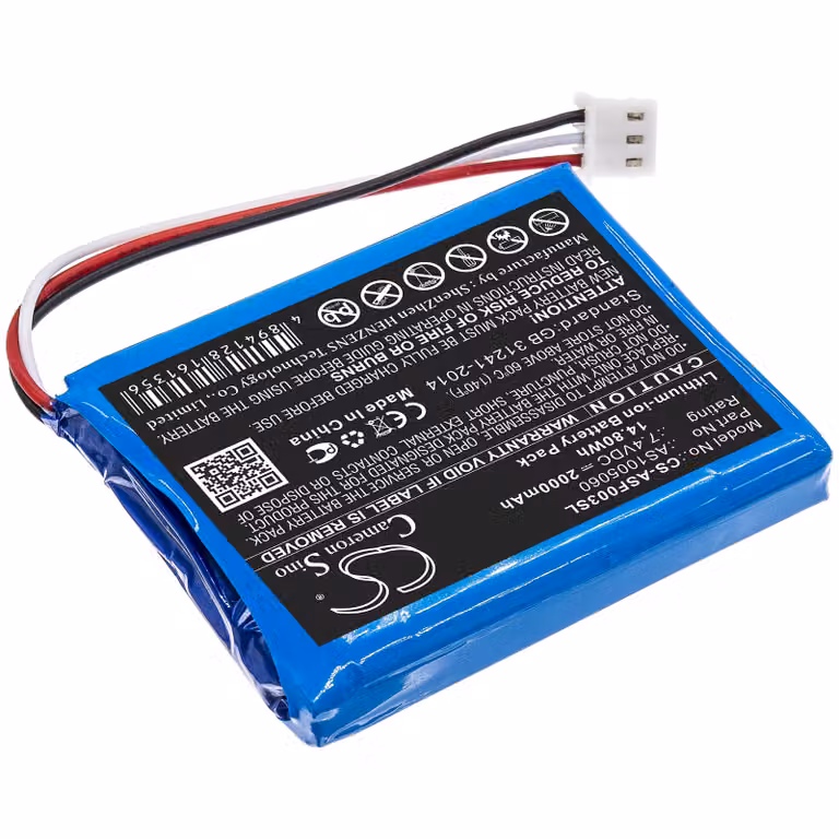 TECHTEK Batteria compatibile con [ALPSAT] Satfinder Spare Part SF03-BT sostituisce AS1005060