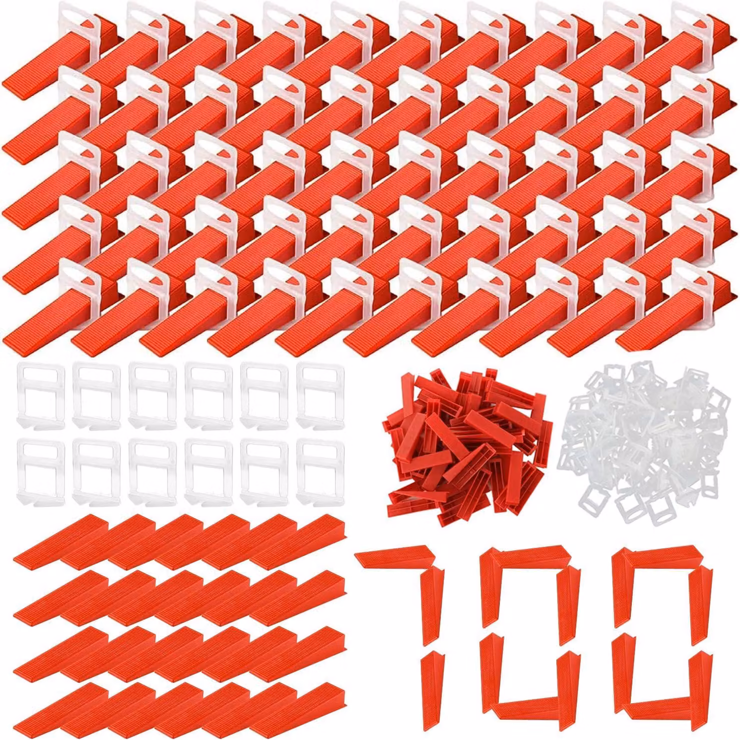 Sistema di livellamento per piastrelle C-071-D, 600 distanziatori per piastrelle, 100 distanziatori, 3 mm, pinza per piastrelle da pavimento e da parete