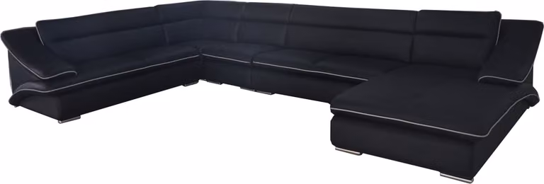 Eck Sofa Leder Couch Eck Garnitur Ecke Landschaft U-Form Polster Design Wohn