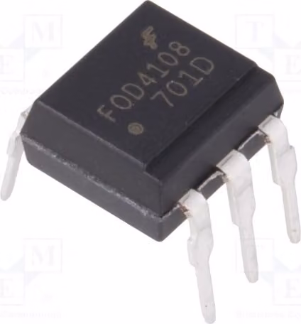 1 x Optotriac 5kV: 1 Triac DIP6, 10kV/μs, tempo di conduzione (t(on)): 60μs, modello FOD4108. Optotriac