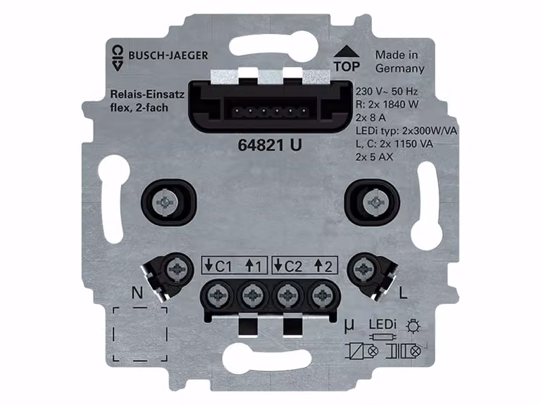 Busch-Jaeger Serienrelais-Einsatz flex 64821 U (2CKA006800A3044)